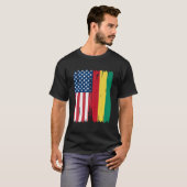 アメリカ半旗のルーツ Tシャツ (正面フル)
