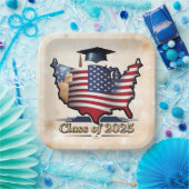 「アメリカ卒業の日」 ペーパープレート (パーティー)