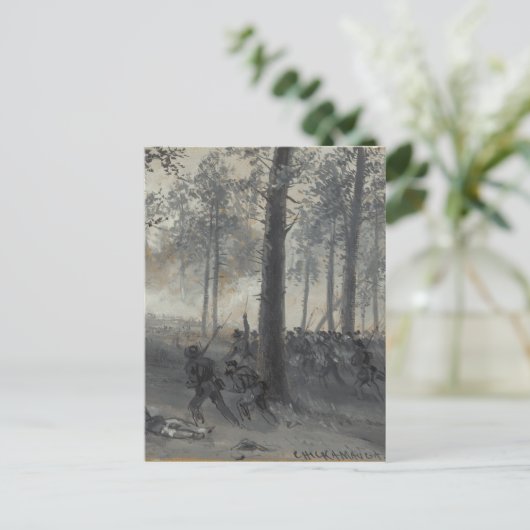 アメリカ南北戦争におけるチカマウガの戦い ポストカード (スタンド正面)