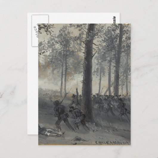 アメリカ南北戦争におけるチカマウガの戦い ポストカード (正面/裏面)