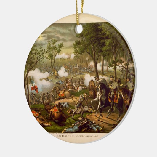 アメリカ南北戦争のチャンセラーズヴィルの戦い セラミックオーナメント (左)