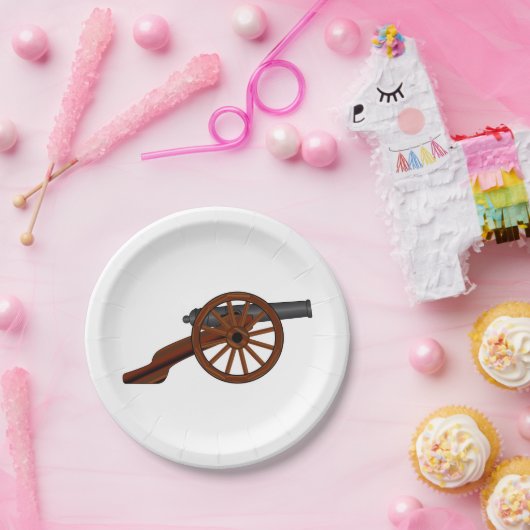 アメリカ南北戦争の大砲 ペーパープレート (パーティー)