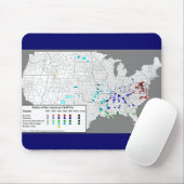アメリカ南北戦争の戦闘地図 マウスパッド (マウス)