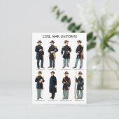 アメリカ南北戦争の軍服 ポストカード (スタンド正面)