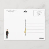 アメリカ南北戦争の軍服 ポストカード (裏面)