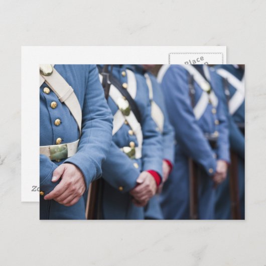 アメリカ南北戦争時代の海兵隊、軍 ポストカード (正面/裏面)