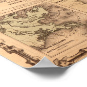 アメリカ南北戦争軍隊の地図1862 ポスター (角)