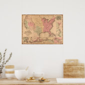 アメリカ南北戦争軍隊の地図1862 ポスター (キッチン)