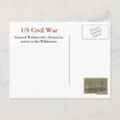 アメリカ南北戦争:荒野 ポストカード (裏面)