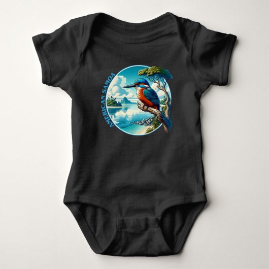 アメリカ南太平洋サモア ベビーボディスーツ (正面)