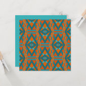 アメリカ南西部スタイルのパターンと色彩の芸術 カード (正面/裏面インサイチュ)