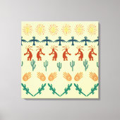 アメリカ南西部先住民部族の岩絵アート キャンバスプリント (正面)