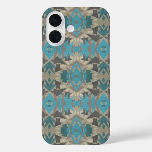 アメリカ南西部風の模様入りアートとカラフルな色合い Case-Mate iPhoneケース (裏面)
