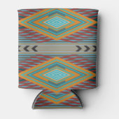 アメリカ南西部　パターンアートとアースカラー 缶クーラー (正面)