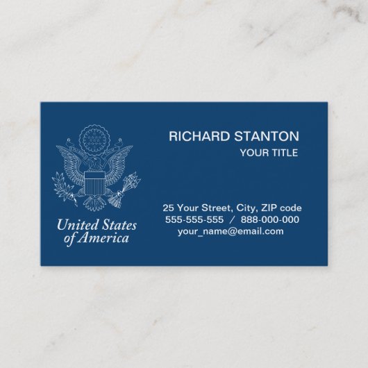 アメリカ印 名刺 (正面)