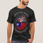 アメリカ原産の台湾のルーツ台湾国旗 Tシャツ (正面)