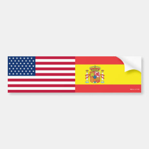 アメリカ及びスペイン語バンパーステッカーに印を付けます バンパーステッカー