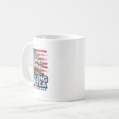 アメリカ史おもしろい史先生ボストン茶Sを飲む コーヒーマグカップ (正面左)