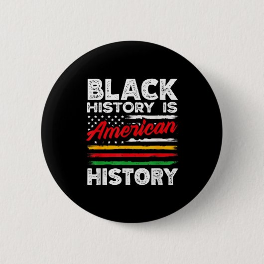 アメリカ史における黒人の歴史 アメリカ国旗 USA アフリカ系アメリカ人 缶バッジ (正面)