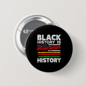 アメリカ史における黒人の歴史 アメリカ国旗 USA アフリカ系アメリカ人 缶バッジ (正面&裏面)