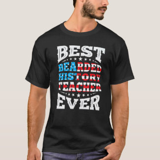 アメリカ史のあごひげ教師 7月4日 アメリカ独立記念日 Tシャツ