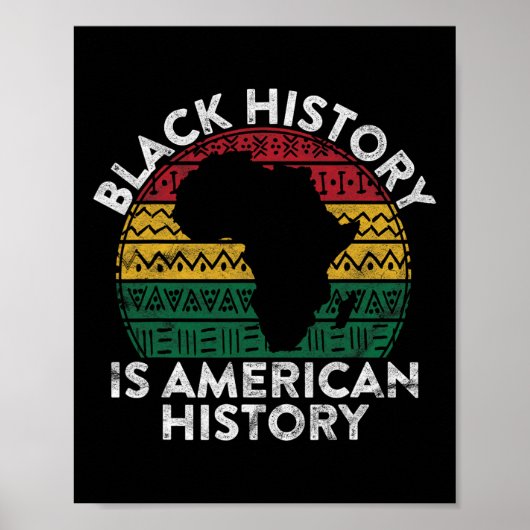 アメリカ史の一部である黒人の歴史に捧げる月間ギフト ポスター (正面)