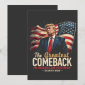 アメリカ史上最大の復活 トランプ 招待状 (正面/裏面)