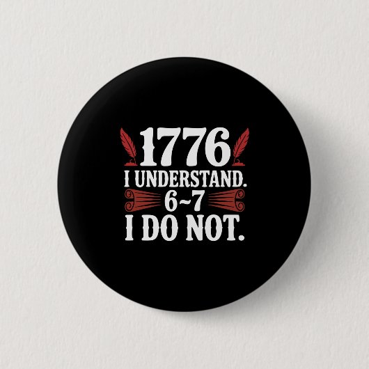 アメリカ史 67 先生 1776 250周年記念 Six S 缶バッジ (正面)