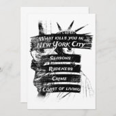 アメリカ合衆国おもしろい愛国主義ニューヨーク 招待状 (正面/裏面)