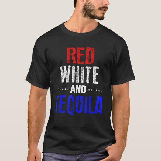 アメリカ合衆国おもしろい7月4日のテキーラ飲酒 Tシャツ (正面)