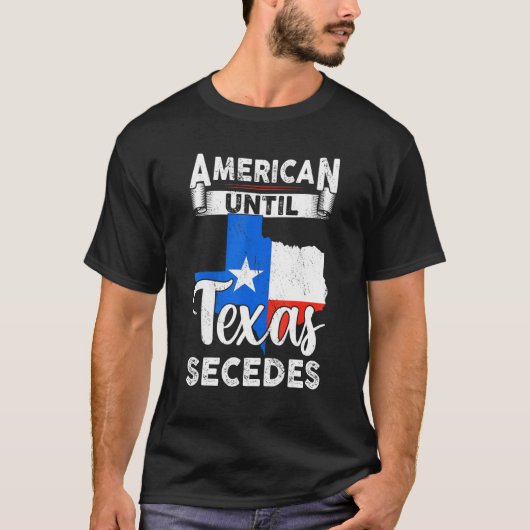 アメリカ合衆国からテキサス州へ7月4日アメリカ国旗 Tシャツ (正面)