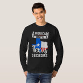 アメリカ合衆国からテキサス州へ7月4日アメリカ国旗 Tシャツ (正面フル)