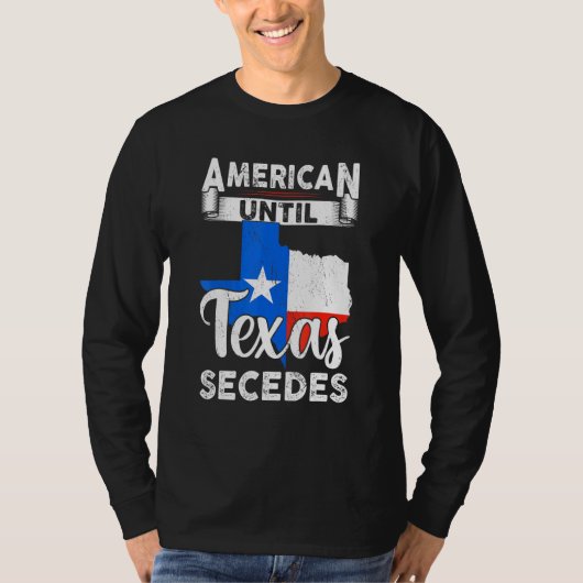 アメリカ合衆国からテキサス州へ7月4日アメリカ国旗 Tシャツ (正面)