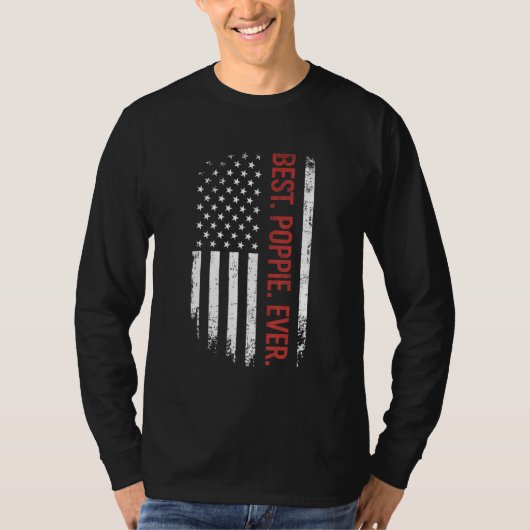 アメリカ合衆国と共に父の日の最高のポピー Tシャツ (正面)
