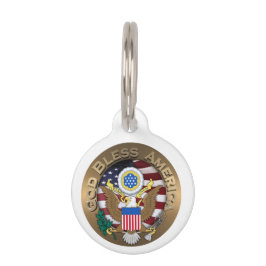 アメリカ合衆国のアザラシ – 神の祝福アメリカ ペット　ネームタグ