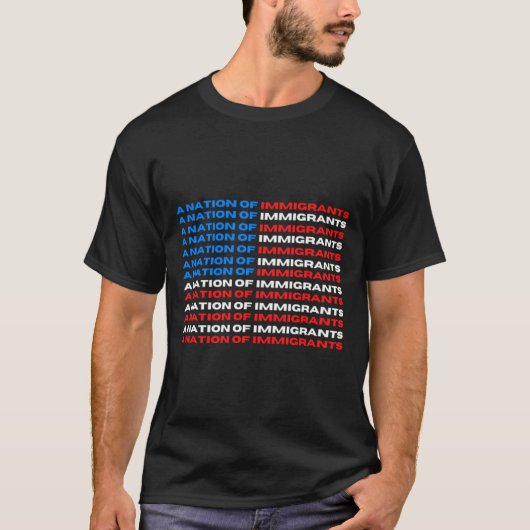 アメリカ合衆国のアメリカ合衆国のアメリカ合衆国の移民の国 Tシャツ (正面)