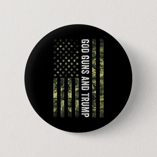 アメリカ合衆国のアメリカ合衆国のGod GunsとTrump 2nd Recommendation 缶バッジ (正面)