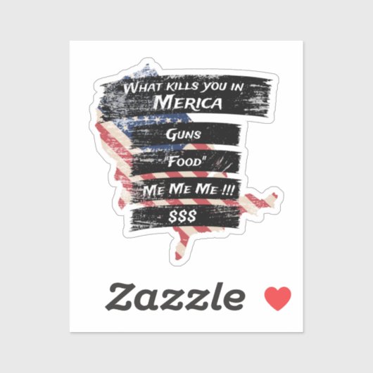 アメリカ合衆国のアメリカ愛国心おもしろい論 シール (シート)