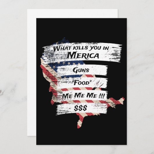 アメリカ合衆国のアメリカ愛国心おもしろい論 招待状 (正面/裏面)