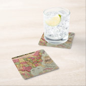 アメリカ合衆国のアメリカ連合鉄道地図1872年 スクエアペーパーコースター (インサイチュ)