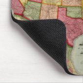 アメリカ合衆国のアメリカ連合鉄道地図1872年 マウスパッド (コーナー)