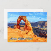 アメリカ合衆国のアーチ国立公園 シーズンポストカード (正面/裏面)