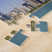 アメリカ合衆国のイリノイ州シカゴのスカイライン。 ジグソーパズル (側面)