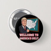 アメリカ合衆国のウェルカム湾の 缶バッジ (正面&裏面)