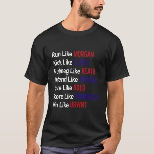 アメリカ合衆国のサッカー選手 モーガン ロイド ヒース Tシャツ (正面)