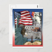 アメリカ合衆国のシンボル ポストカード (正面/裏面)