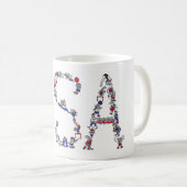 アメリカ合衆国のスポーツ コーヒーマグカップ (正面右)