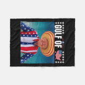 アメリカ合衆国のトランプ湾 フリースブランケット (正面(横))