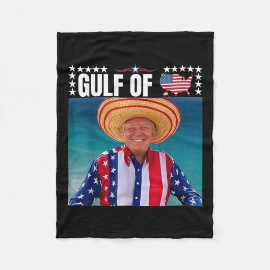 アメリカ合衆国のトランプ湾 フリースブランケット (正面)