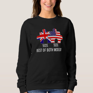 アメリカ合衆国のハーフ・イギリス国旗のマップ(複合) U スウェットシャツ